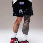 RESERFF SINGLE MISSION Hell Bullet American Vintage Destroying Machete Print Five-point Shorts