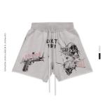 RESERFF SINGLE MISSION Hell Bullet American Vintage Destroying Machete Print Five-point Shorts